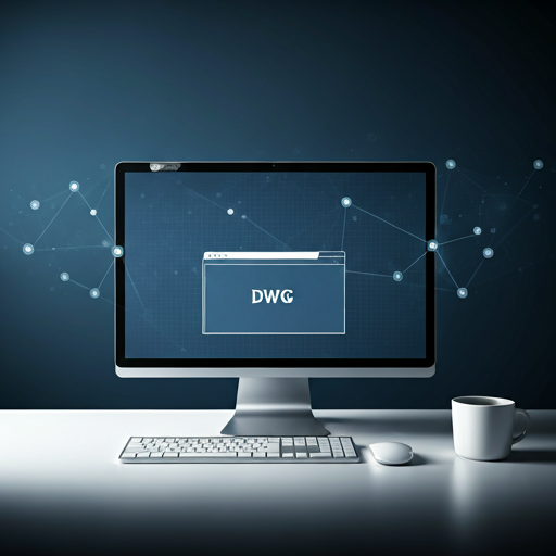 Netzwerk von Computern mit DWG-Dateien